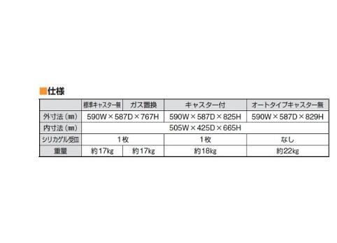 中型干燥器 带标准脚轮 ALG-3 型 中型デシケーター　ALG-3型