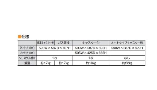 中型干燥器 带标准脚轮 ALG-3 型 中型デシケーター　ALG-3型