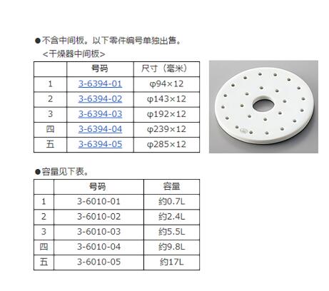 防潮箱 280K系列 丸型デシケーター(硼珪酸ガラス) 280Kシリーズ