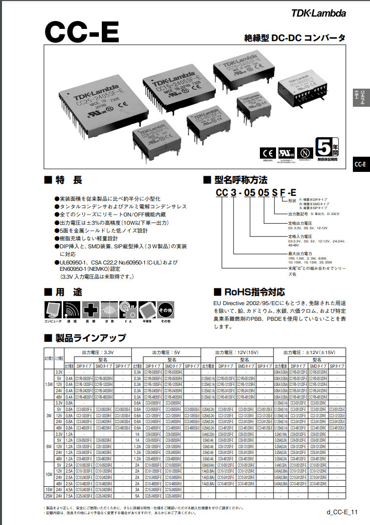 TDK拉姆达电源模块ZWS10B-5